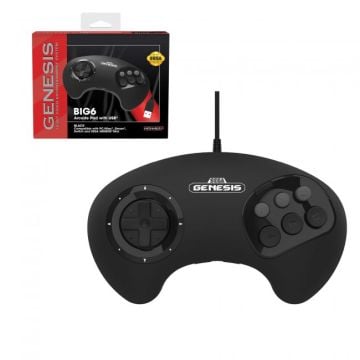 Retro-Bit SEGA Genesis BIG6 Wired Arcade Pad for Switch & PC