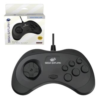 Retro-Bit Sega Saturn Wired Control Pad (Black)