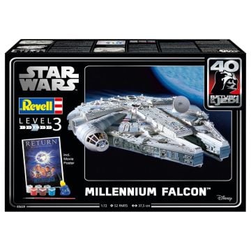 Revell Star Wars Return Of The Jedi 40th Anniversary 1:72 Scale Millennium Falcon Gift Set0