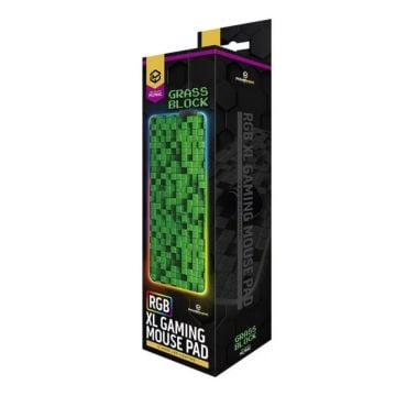 Powerwave RGB Minecraft Grass Block XL Gaming Mouse Pad