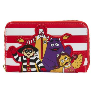 Loungefly McDonald’s Ronald and Friends 4” Faux Leather Zip-Around Wallet