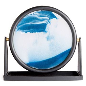 Round Blue Moving Sand Art