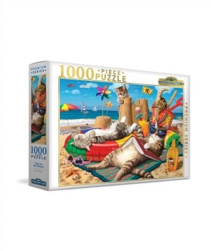 Harlington Cats on the Beach 1000 Piece Puzzle