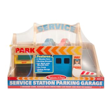 Melissa & Doug Service Station Parking Garage Playset