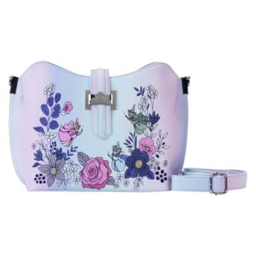 Loungefly Disney Sleeping Beauty (1959) 65th Anniversary Floral 8" Faux Leather Crossbody Bag