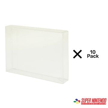 Super Nintendo Entertainment System Cartridge 0.5mm Plastic UV Protector 10 Pack