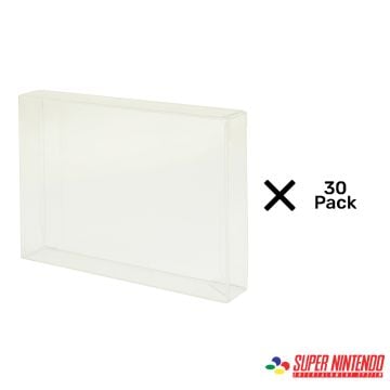 Super Nintendo Entertainment System Cartridge 0.5mm Plastic UV Protector 30 Pack
