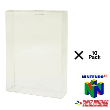SNES & N64 Game Box 0.5mm Plastic UV Protector 10 Pack