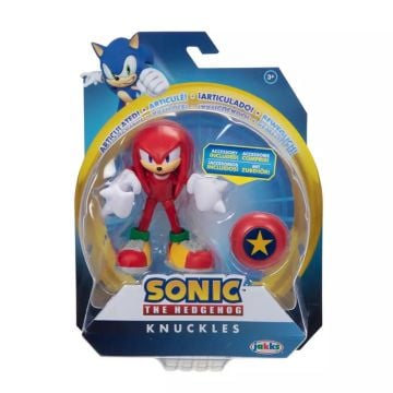 Sonic The Hedgehog Knuckles with Star Spring 4" Articulated Figure