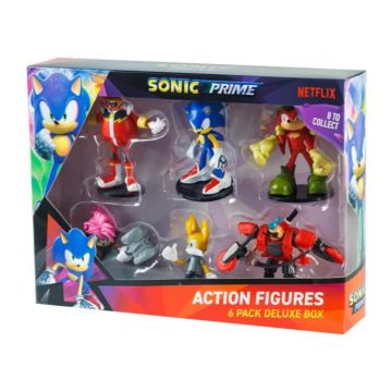 Sonic the Hedgehog Sonic Prime 7.5cm Figure Deluxe 6 Pack Assortment