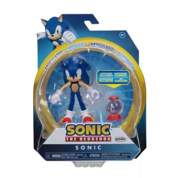 Sonic The Hedgehog Sonic with 1-Up 4" Articulated Figure