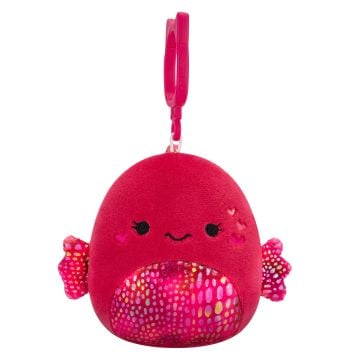 Squishmallows Valentines Barella the Betta Fish 3.5" Clip-On Plush