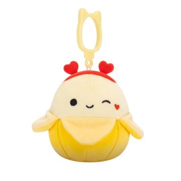 Squishmallows Valentines Junie the Banana 3.5" Clip-On Plush (Image 1)