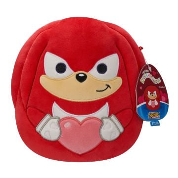 Squishmallows Valentines Sonic the Hedgehog Knuckles Holding 8-Bit Heart 8" Plush