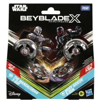 Beyblade X and Star Wars Collab: The Mandalorian 3-60F vs. Moff Gideon 3-80N Dual Pack