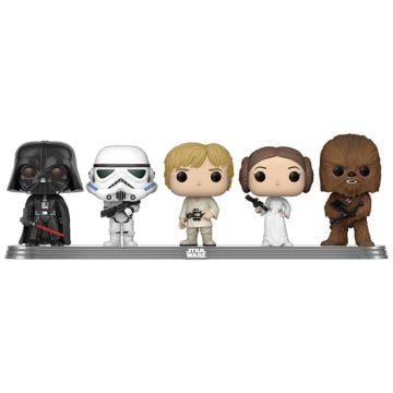 Star Wars: Darth Vader, Stormtrooper, Chewbacca, Princess Leia & Luke Skywalker 2022 Galactic Convention Exclusive Funko POP! Vinyl 5-Pack