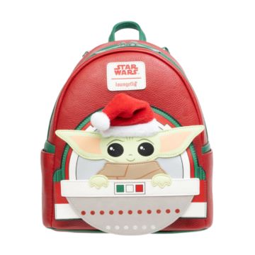 Loungefly Star Wars Santa Grogu 10" Faux Leather Mini Backpack