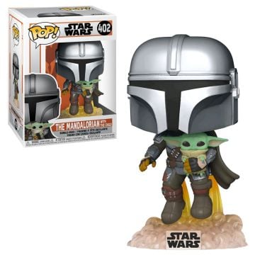 Star Wars The Mandalorian with The Child Jetpack Flying Funko POP! Vinyl
