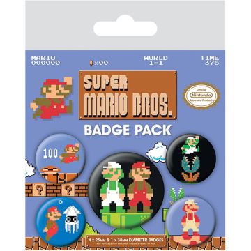 Super Mario Bros Badge Pack