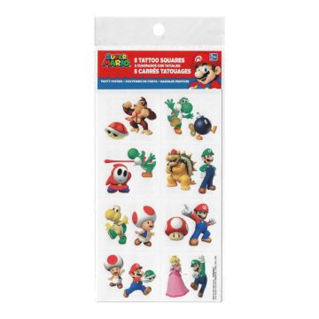 Super Mario Brothers Temporary Tattoos