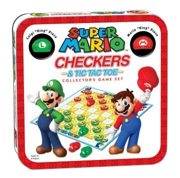 Super Mario Checkers & Tic Tac Toe Collector's Game Set (Image 1)