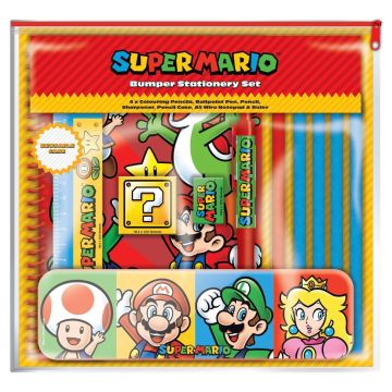 Super Mario Core Colour Block Bumper Stationery Set