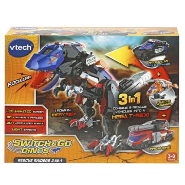 VTech Switch & Go Dinos Rescue Raiders 3-In-1 Action Figures
