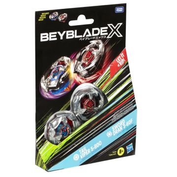 Beyblade X Booster Tail Viper 5-80O & Sword Dran 3-60F Dual Pack