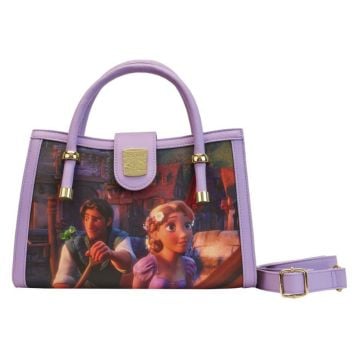 Loungefly Tangled Scenes 7” Faux Leather Crossbody Bag