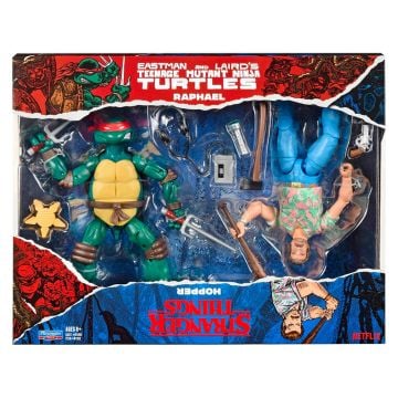 Teenage Mutant Ninja Turtles x Stranger Things Raphael & Hopper 6” Figure 2 Pack