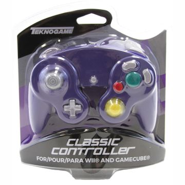 Teknogame Classic Controller for Gamecube, Wii & Switch (Purple)