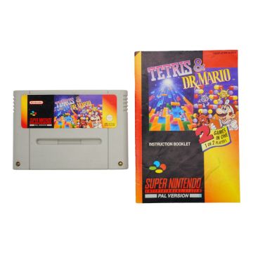 Tetris & Dr. Mario (SNES) [Pre-Owned] (Cartridge & Manual) (Image 1)