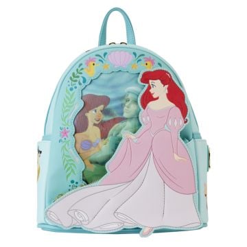 Loungefly The Little Mermaid (1989) Ariel Princess Lenticular 10" Faux Leather Mini Backpack