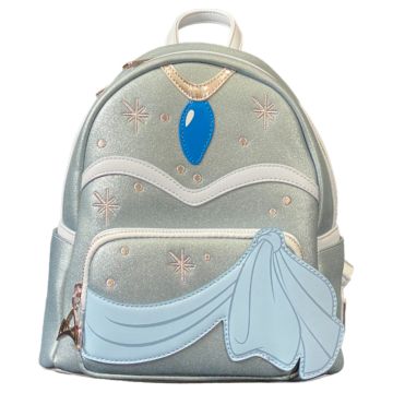 Loungefly The Princess and the Frog Tiana Blue Dress 10" Faux Leather Mini Backpack