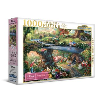 Harlington Thomas Kinkade Disney Alice In Wonderland 1000 Piece Jigsaw Puzzle