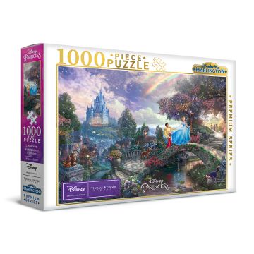 Harlington Thomas Kinkade Disney Cinderella Wishes Upon A Dream 1000 Piece Jigsaw Puzzle