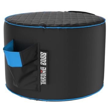 Throne Boss Footstool (Black/Blue)