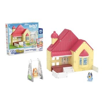 Tile Town Bluey Heeler Family Home Magnetic Tile Set