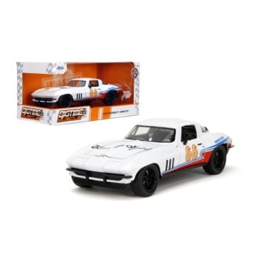 Jada Toys Big Time Muscle Dark Horse 1966 Chevorlet Corvette 1:24 Scale Diecast Vehicle