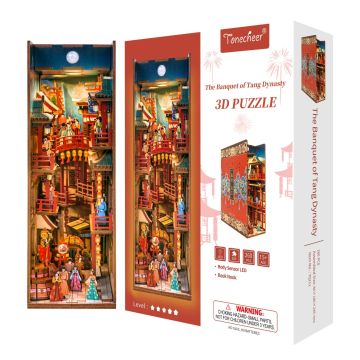 Tonecheer 3D Wooden Puzzle DIY Book Nook Kit (The Banquet of Tang Dynasty)