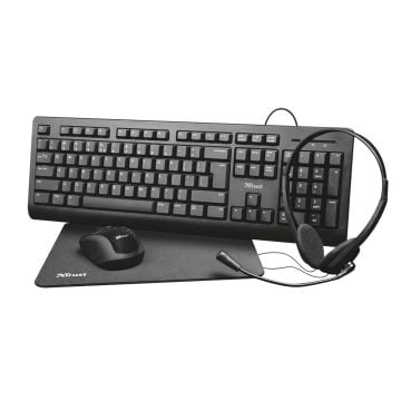 Trust Primo 4-in-1 Complete Home Office Set (Black)