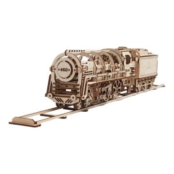UGears 460 Steam Locomotive With Tender Model Kit