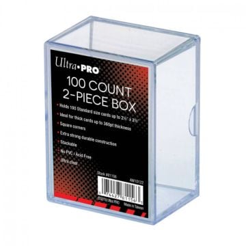 Ultra Pro 100 Count 2-Piece Clear Card Storage Box