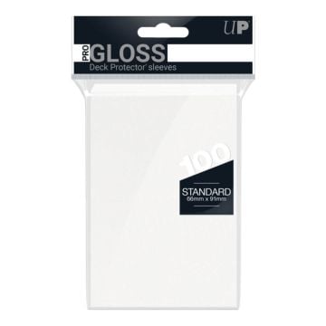 Ultra Pro 100 Pro-Gloss Deck Protector Sleeves (White) (Image 1)