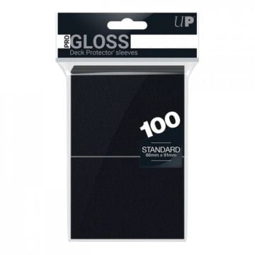 Ultra Pro 100CT Pro-Gloss Standard Deck Protector Sleeves Black
