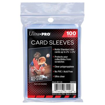 Ultra Pro 2.5" x 3.5" Soft Card Sleeves 100 Pack (Image 1)