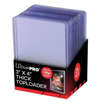 Ultra Pro 3" x 4"  100PT Premium Toploaders 25 Pack