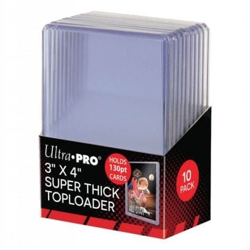 Ultra Pro 3" x 4"  130PT Premium Toploaders 10 Pack