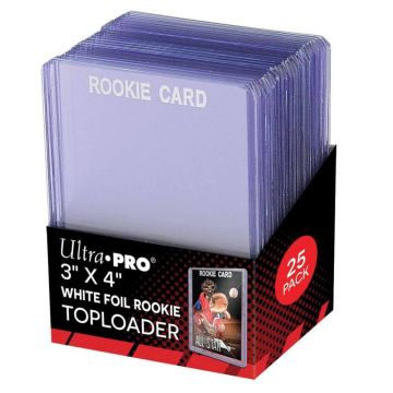 Ultra Pro 3 x 4 35PT White Foil Toploaders 25 Pack