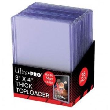 Ultra Pro 3" x 4" Clear Action Packed 55PT Toploaders 25 Pack